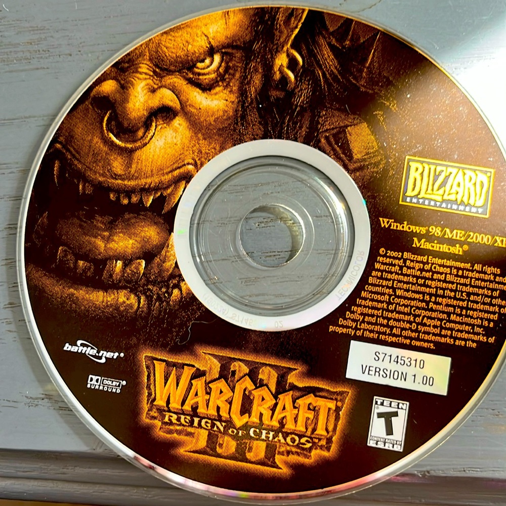 Warcraft Reign of Chaos 
PC game